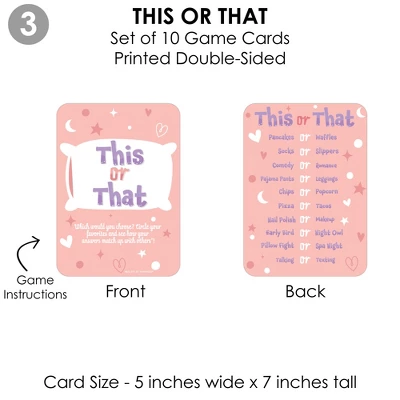 Big Dot Of Happiness Pajama Slumber Party - 4 Girls Sleepover Birthday Party Games - 10 Cards Each - Gamerific Bundle 7 Big Dot Of Happiness Pajama Slumber Party - 4 Girls Sleepover Birthday Party Games - 10 Cards Each - Gamerific Bundle - Image 5