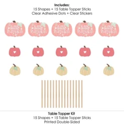 Big Dot Of Happiness Girl Little Pumpkin - Fall Birthday Party Or Baby Shower Centerpiece Sticks - Table Toppers - Set Of 15 -Party Planers Store GUEST 7362853a c80a 4bca b8c1 d3f0323cfc25