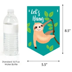 Big Dot Of Happiness Let's Hang - Sloth - Baby Shower Bunting Banner - Party Decorations - Welcome Baby
