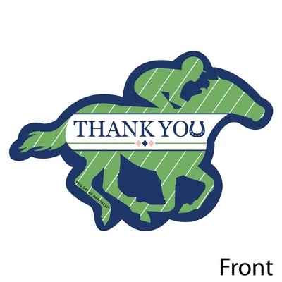 Big Dot Of Happiness Kentucky Horse Derby - Shaped Thank You Cards - Horse Race Party Thank You Note Cards With Envelopes - Set Of 12 4 Big Dot Of Happiness Kentucky Horse Derby - Shaped Thank You Cards - Horse Race Party Thank You Note Cards With Envelopes - Set Of 12 - Image 2
