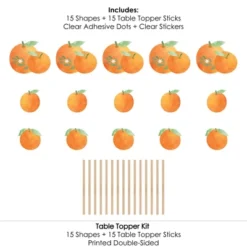 Big Dot Of Happiness Little Clementine - Orange Citrus Baby Shower Or Birthday Party Centerpiece Sticks - Table Toppers - Set Of 15 -Party Planers Store GUEST 74317236 b291 4996 b857 2c3158fceece