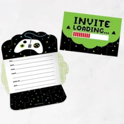 Big Dot Of Happiness Game Zone - Fill-In Cards - Pixel Video Game Party Or Birthday Party Fold And Send Invitations - Set Of 8 -Party Planers Store GUEST 74761fdc 5bd0 47ac 9744 6610c90de311