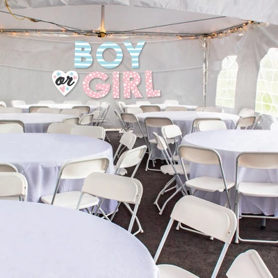 Big Dot Of Happiness Baby Gender Reveal - Team Boy Or Girl Party Decorations - Boy Or Girl - Outdoor Letter Banner 3 Big Dot Of Happiness Baby Gender Reveal - Team Boy Or Girl Party Decorations - Boy Or Girl - Outdoor Letter Banner