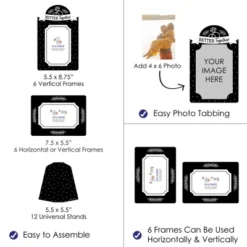 Big Dot Of Happiness Mr. And Mrs. - Black And White Wedding Or Bridal Shower 4x6 Picture Display - Paper Photo Frames - Set Of 12 -Party Planers Store GUEST 74e28a50 cf8c 4187 95b0 b7fc0cce48a0