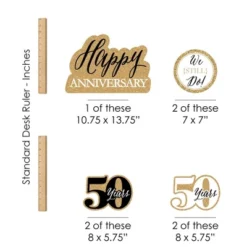 Big Dot Of Happiness We Still Do - 50th Wedding Anniversary - Anniversary Party Centerpiece Table Decorations - Tabletop Standups - 7 Pieces -Party Planers Store GUEST 751c112c b260 4b90 a79b 3e4645b226c8