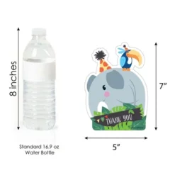 Big Dot Of Happiness Jungle Party Animals - Shaped Thank You Cards - Safari Birthday Party Or Baby Shower Thank You Cards With Envelopes - Set Of 12 -Party Planers Store GUEST 757ab408 342b 43ce bef8 831c82a0a392