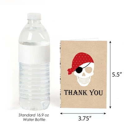 Big Dot Of Happiness Beware Of Pirates - Pirate Birthday Party Thank You Cards (8 Count) 4 Big Dot Of Happiness Beware Of Pirates - Pirate Birthday Party Thank You Cards (8 Count) - Image 2