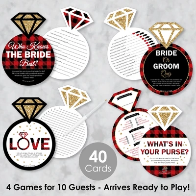 Big Dot Of Happiness Flannel Fling Before The Ring - 4 Buffalo Plaid Bridal Shower Games - 10 Cards Each - Gamerific Bundle 3 Big Dot Of Happiness Flannel Fling Before The Ring - 4 Buffalo Plaid Bridal Shower Games - 10 Cards Each - Gamerific Bundle