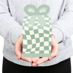 Big Dot Of Happiness Sage Green Checkered Party - Square Favor Gift Boxes - Bow Boxes - Set Of 12 -Party Planers Store GUEST 76afa615 7dc9 44c7 911f 3d99ba49b93f