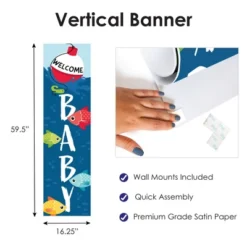 Big Dot Of Happiness Let's Go Fishing - Fish Themed Baby Shower Front Door Decoration - Vertical Banner -Party Planers Store GUEST 76e1087f b300 4cbd bc92 e07ce272d2ee