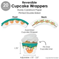 Big Dot Of Happiness Let’s Hang - Sloth - Baby Shower Or Birthday Party Favors And Cupcake Kit - Fabulous Favor Party Pack - 100 Pieces -Party Planers Store GUEST 782951e0 6772 4f48 8276 1d50481cc3ec