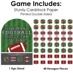 Big Dot Of Happiness End Zone - Football - Baby Shower Or Birthday Party Scavenger Hunt - 1 Stand And 48 Game Pieces - Hide And Find Game -Party Planers Store GUEST 786007a6 69fe 40b5 baef 146393687894