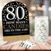 Big Dot Of Happiness Adult 80th Birthday - Gold - How Many Candies Birthday Party Game - 1 Stand And 40 Cards - Candy Guessing Game -Party Planers Store GUEST 788115fc a915 485b b2f2 e23275f1dd77