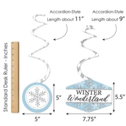 Big Dot Of Happiness Winter Wonderland - Snowflake Holiday Party And Winter Wedding Hanging Decor - Party Decoration Swirls - Set Of 40 -Party Planers Store GUEST 789a51ff bd7d 44c9 bc5e 8fe1f4c587ba