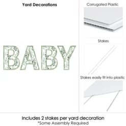 Big Dot Of Happiness Boho Botanical Baby - Yard Sign Outdoor Lawn Decorations - Greenery Baby Shower Yard Signs - BABY -Party Planers Store GUEST 78c5dd9d cda0 4455 b1b4 573fb89a9a57
