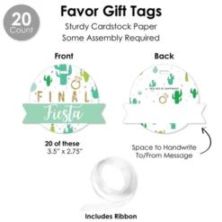 Big Dot Of Happiness Final Fiesta - Last Fiesta Bachelorette Party Favors And Cupcake Kit - Fabulous Favor Party Pack - 100 Pieces -Party Planers Store GUEST 792b9f0e f52b 46b0 9923 4c0801190b3c