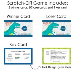 Big Dot Of Happiness Roar Dinosaur - Dino Mite T-Rex Baby Shower Or Birthday Party Game Scratch Off Cards - 22 Count -Party Planers Store GUEST 7a657853 de31 47af b8ce 66aec4bce420