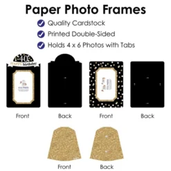 Big Dot Of Happiness Adult 40th Birthday - Gold - Birthday Party 4x6 Picture Display - Paper Photo Frames - Set Of 12 -Party Planers Store GUEST 7a7e145b 51cc 4f64 b406 ee8ac0785d2d