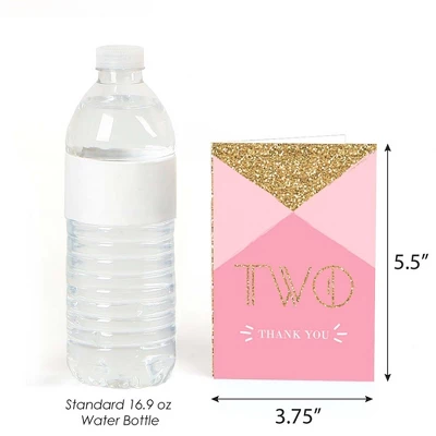 Big Dot Of Happiness Two Much Fun - Girl - 2nd Birthday Party Thank You Cards (8 Count) 4 Big Dot Of Happiness Two Much Fun - Girl - 2nd Birthday Party Thank You Cards (8 Count) - Image 2