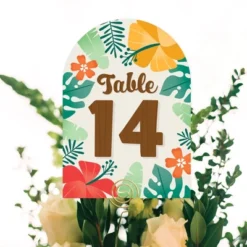Big Dot Of Happiness Tropical Luau - Hawaiian Beach Party Double-Sided 5 X 7 Inches Cards - Table Numbers - 1-20 -Party Planers Store GUEST 7bf48362 1772 4f42 adb0 52b6c032b05e