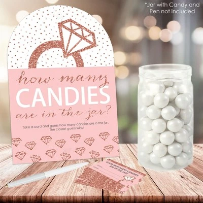 Big Dot Of Happiness Bride Squad - How Many Candies Rose Gold Bridal Shower Or Bachelorette Party Game - 1 Stand And 40 Cards - Candy Guessing Game 3 Big Dot Of Happiness Bride Squad - How Many Candies Rose Gold Bridal Shower Or Bachelorette Party Game - 1 Stand And 40 Cards - Candy Guessing Game