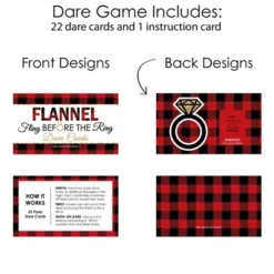 Big Dot Of Happiness Flannel Fling Before The Ring - Buffalo Plaid Bachelorette Party Game Scratch Off Dare Cards - 22 Count -Party Planers Store GUEST 7d5d97fd e5ff 4145 adfe 97782227e8d3