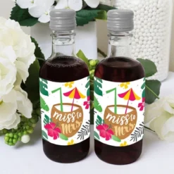 Big Dot Of Happiness Last Luau - Mini Wine Champagne Bottle Label Stickers - Tropical Bachelorette Party Bridal Shower Favor Gift For Women Set Of 16 -Party Planers Store GUEST 7d7688d9 3838 4749 8c35 ce4d3edd77ea