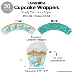 Big Dot Of Happiness Let's Be Mermaids - Baby Shower Or Birthday Party Favors And Cupcake Kit - Fabulous Favor Party Pack - 100 Pieces -Party Planers Store GUEST 7d9c0ec6 a82b 4f87 92da 964f048d9907