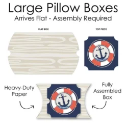 Big Dot Of Happiness Ahoy - Nautical - Favor Gift Boxes - Baby Shower Or Birthday Party Large Pillow Boxes - Set Of 12 -Party Planers Store GUEST 7e212cc6 6300 43e8 aa5d 176d1e767601