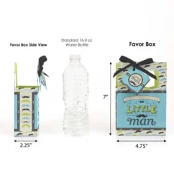 Big Dot Of Happiness Dashing Little Man Mustache - Baby Shower Or Birthday Party Favor Boxes - Set Of 12
