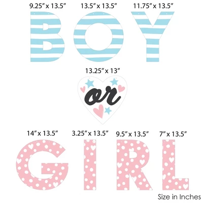 Big Dot Of Happiness Baby Gender Reveal - Team Boy Or Girl Party Decorations - Boy Or Girl - Outdoor Letter Banner 6 Big Dot Of Happiness Baby Gender Reveal - Team Boy Or Girl Party Decorations - Boy Or Girl - Outdoor Letter Banner - Image 4