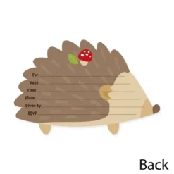 Big Dot Of Happiness Forest Hedgehogs - Shaped Fill-In Invitations - Woodland Birthday Party Or Baby Shower Invitation Cards With Envelopes - 12 Ct -Party Planers Store GUEST 7ef9ff32 03dd 439e b69f 595e23a09d3f