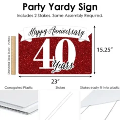 Big Dot Of Happiness We Still Do - 40th Wedding Anniversary - Anniversary Party Yard Sign Lawn Decorations-Happy Anniversary 40 Years Party Yardy Sign -Party Planers Store GUEST 7f6392fd 08c5 4051 aaf7 64dbf32828a2