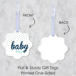 Big Dot Of Happiness Hello Little One - Blue And Silver - Assorted Hanging Boy Baby Shower Favor Tags - Gift Tag Toppers - Set Of 12 -Party Planers Store GUEST 7f7ebed4 24bf 456d b187 1f6bbbf77976