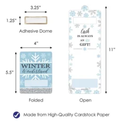 Big Dot Of Happiness Winter Wonderland - DIY Assorted Snowflake Holiday Party And Winter Wedding Cash Holder Gift - Funny Money Cards - Set Of 6 -Party Planers Store GUEST 8056c7c0 ab53 4499 9c72 80aa392c8352