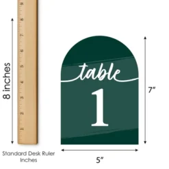 Big Dot Of Happiness Emerald Elegantly Simple - Wedding Receptions, Parties Or Events Double-Sided 5 X 7 Inches Cards - Table Numbers - 1-20 -Party Planers Store GUEST 80896ae0 e780 481b a2d9 cf1cff28a7f4