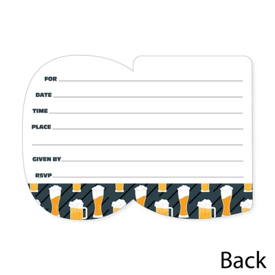 Big Dot Of Happiness Cheers And Beers To 50 Years - Shaped Fill-In Invitations - 50th Birthday Party Invitation Cards With Envelopes - Set Of 12 5 Big Dot Of Happiness Cheers And Beers To 50 Years - Shaped Fill-In Invitations - 50th Birthday Party Invitation Cards With Envelopes - Set Of 12 - Image 3