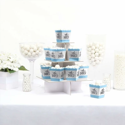 Big Dot Of Happiness It's Twin Boys - Party Mini Favor Boxes - Blue Twins Baby Shower Treat Candy Boxes - Set Of 12 4 Big Dot Of Happiness It's Twin Boys - Party Mini Favor Boxes - Blue Twins Baby Shower Treat Candy Boxes - Set Of 12 - Image 2