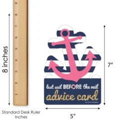 Big Dot Of Happiness Last Sail Before The Veil - Anchor Wish Card Nautical Bachelorette Party Activities - Shaped Advice Cards Game - Set Of 20 -Party Planers Store GUEST 81177e61 2e7a 415f b3dd ff2daec242f6