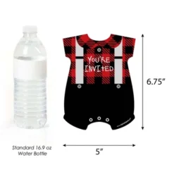 Big Dot Of Happiness Lumberjack - Baby Bodysuit - Shaped Fill-in Invites - Baby Shower Or 1st Birthday Party Invite Cards With Envelopes - Set Of 12 -Party Planers Store GUEST 814e3452 01e6 4ce4 b28c 6c724ba43462