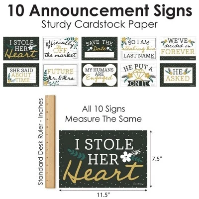 Big Dot Of Happiness She Said Yes - Photo Prop Signs - Engagement Announcements - 10 Pieces 7 Big Dot Of Happiness She Said Yes - Photo Prop Signs - Engagement Announcements - 10 Pieces - Image 5