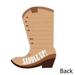 Big Dot Of Happiness Western Hoedown - Shaped Fill-In Invitations - Wild West Cowboy Party Invitation Cards With Envelopes - Set Of 12 -Party Planers Store GUEST 815c3195 d116 4121 8030 3588037db5f6