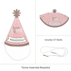 Big Dot Of Happiness Bride Squad - Mini Cone Rose Gold Bridal Shower Or Bachelorette Party Hats - Small Little Party Hats - Set Of 8 -Party Planers Store GUEST 81c4435e c170 48a5 9f97 6a1023002c6f