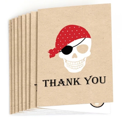 Big Dot Of Happiness Beware Of Pirates - Pirate Birthday Party Thank You Cards (8 Count) 3 Big Dot Of Happiness Beware Of Pirates - Pirate Birthday Party Thank You Cards (8 Count)