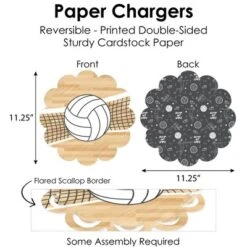 Big Dot Of Happiness Bump, Set, Spike - Volleyball - Baby Shower Or Birthday Party Paper Charger & Table Decorations Chargerific Kit For 8 -Party Planers Store GUEST 8226cd61 9beb 4b54 81ee f23c0f5c5a13