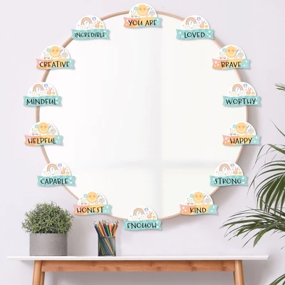 Big Dot Of Happiness Retro Pastel - DIY Blank Paper Desk Or Locker Labels - Classroom Name Tags - Set Of 32 7 Big Dot Of Happiness Retro Pastel - DIY Blank Paper Desk Or Locker Labels - Classroom Name Tags - Set Of 32 - Image 5