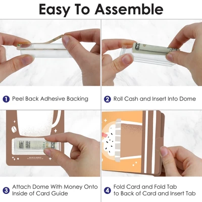 Big Dot Of Happiness But First, Coffee - DIY Assorted Cafe Themed Party Cash Holder Gift - Funny Money Cards - Set Of 6 4 Big Dot Of Happiness But First, Coffee - DIY Assorted Cafe Themed Party Cash Holder Gift - Funny Money Cards - Set Of 6 - Image 2