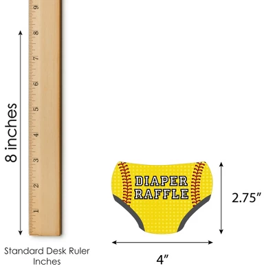 Big Dot Of Happiness Grand Slam - Fastpitch Softball - Diaper Shaped Raffle Ticket Inserts - Baby Shower Activities - Diaper Raffle Game - Set Of 24 4 Big Dot Of Happiness Grand Slam - Fastpitch Softball - Diaper Shaped Raffle Ticket Inserts - Baby Shower Activities - Diaper Raffle Game - Set Of 24 - Image 2