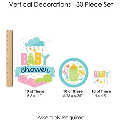 Big Dot Of Happiness Colorful Baby Shower - Gender Neutral Party DIY Dangler Backdrop - Hanging Vertical Decorations - 30 Pieces 8 Big Dot Of Happiness Colorful Baby Shower - Gender Neutral Party DIY Dangler Backdrop - Hanging Vertical Decorations - 30 Pieces - Image 6