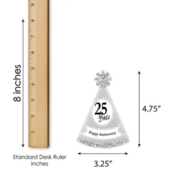 Big Dot Of Happiness We Still Do - 25th Wedding Anniversary - Mini Cone Anniversary Party Hats - Small Little Party Hats - Set Of 8 -Party Planers Store GUEST 83a9e68e 5b36 4792 8c35 b9d261b3f24d